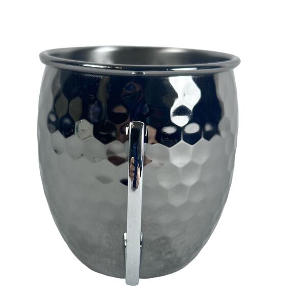 Moscow Mule Stainless Steel Mug Gunmetal Gray Chrome Handle-Excellent! - Picture 2 of 7